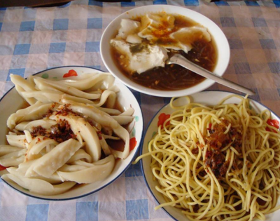陜西面食是用來當主食,而不是小吃,有各種各樣的面